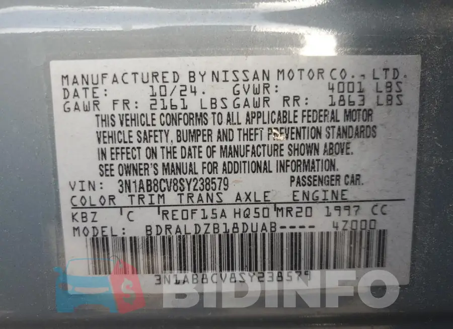 3N1AB8CV8SY238579 Photo# 12