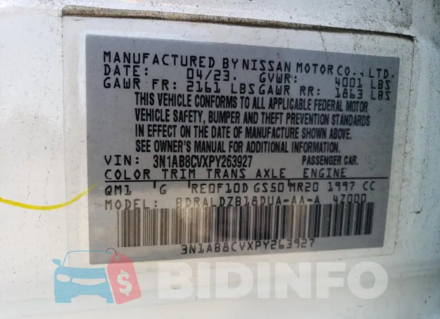 3N1AB8CVXPY263927 Photo# 13
