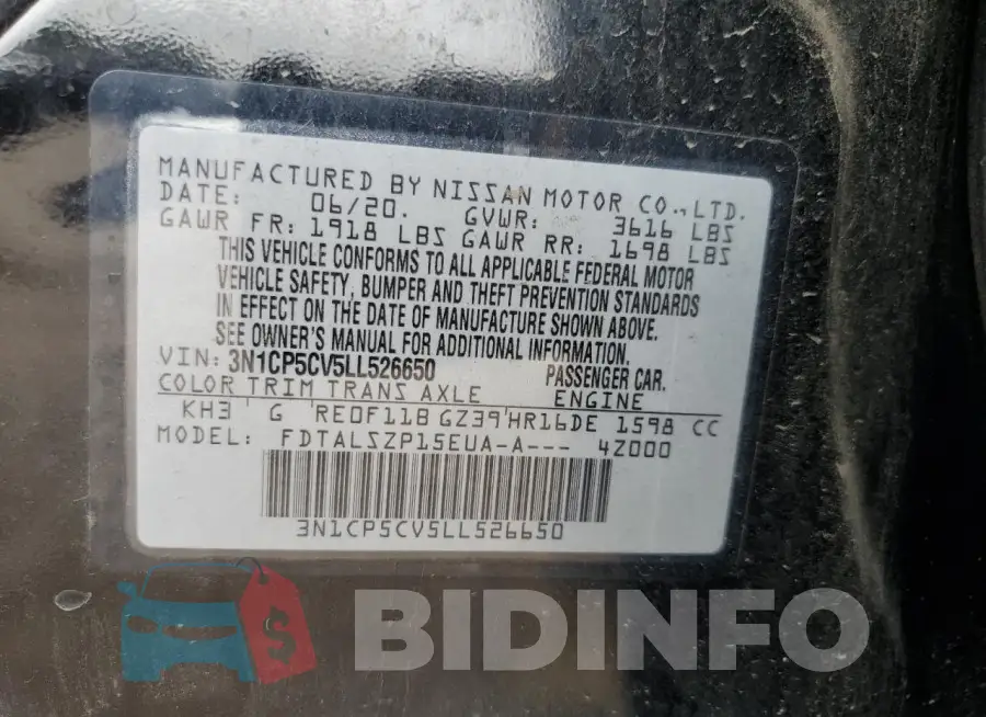3N1CP5CV5LL526650 Photo# 14