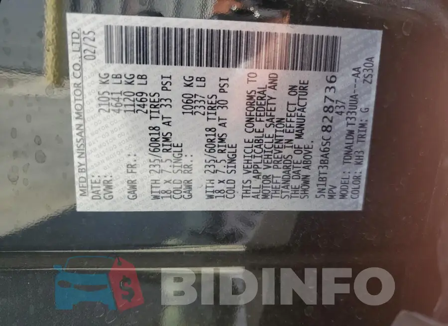 5N1BT3BA6SC828736 Photo# 13
