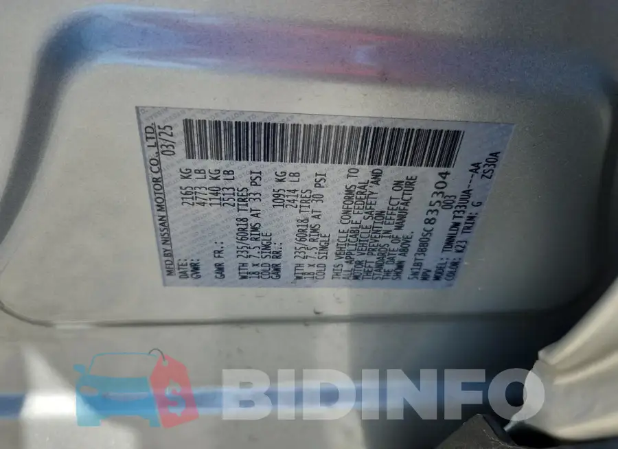 5N1BT3BB0SC835304 Photo# 13