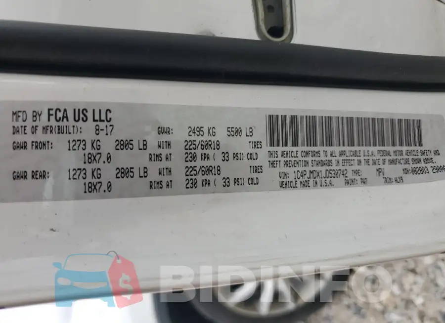 1C4PJMDX1JD530742 Photo# 13