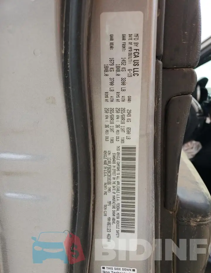 1C4RJFBG9KC818166 Photo# 13