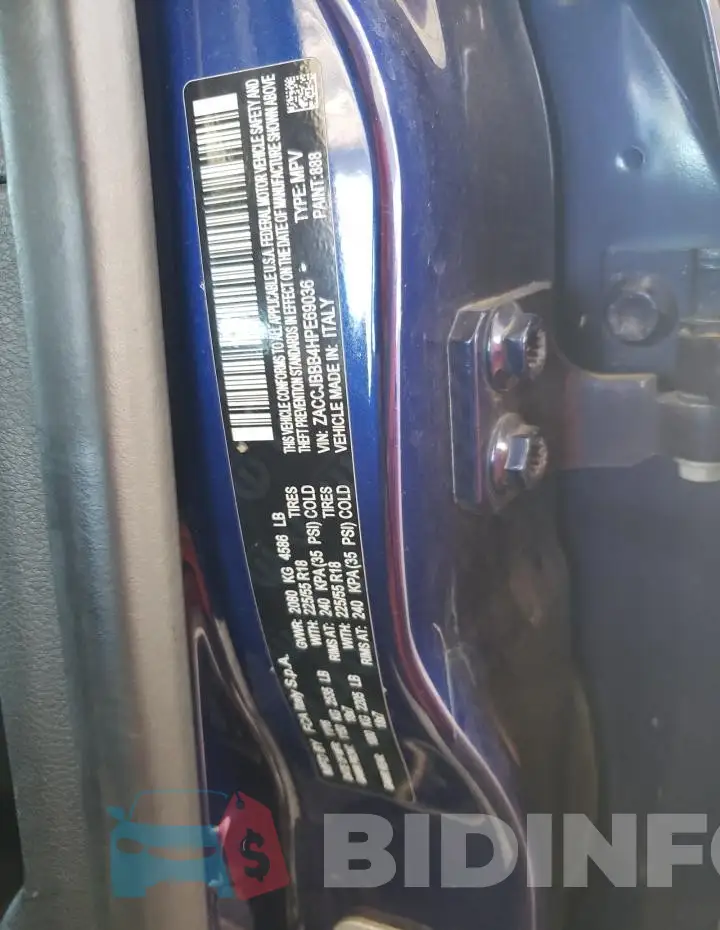 ZACCJBBB4HPE69036 Photo# 13