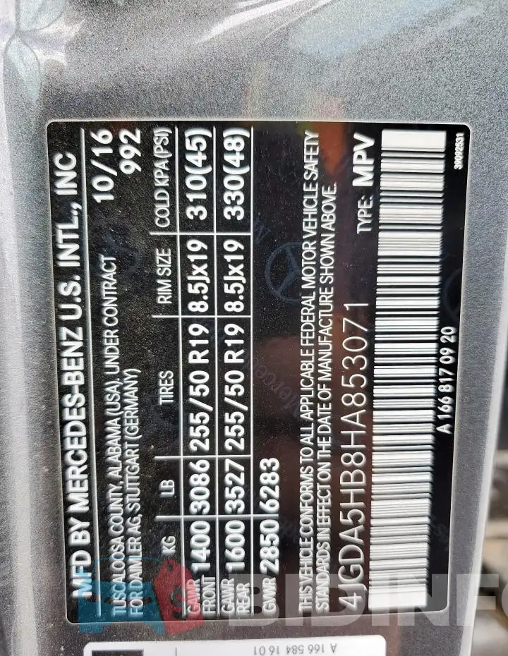 4JGDA5HB8HA853071 Photo# 13