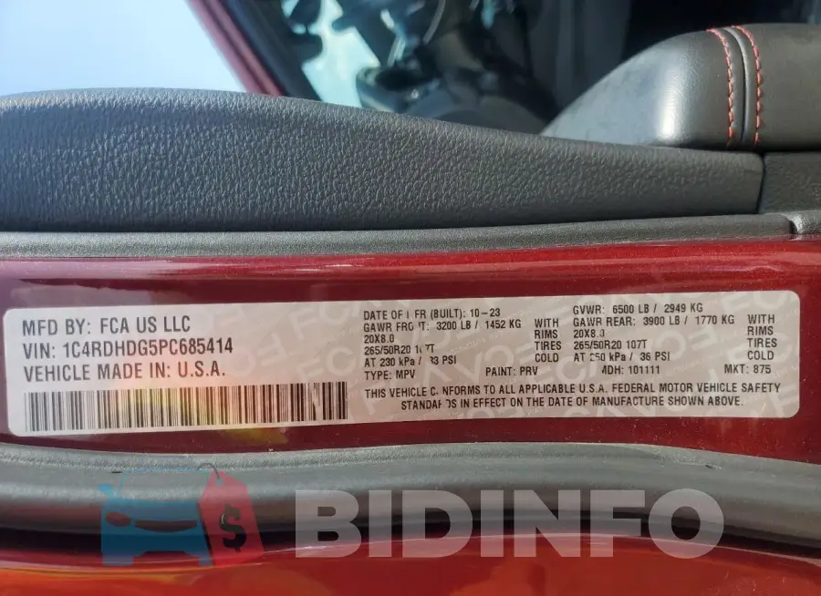 1C4RDHDG5PC685414 Photo# 13