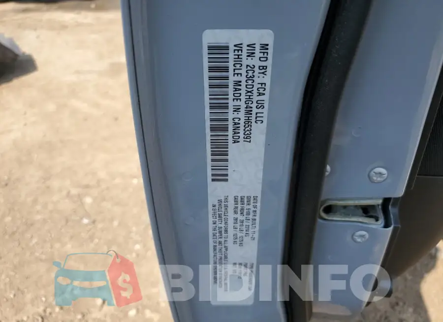 2C3CDXHG4MH653397 Photo# 12