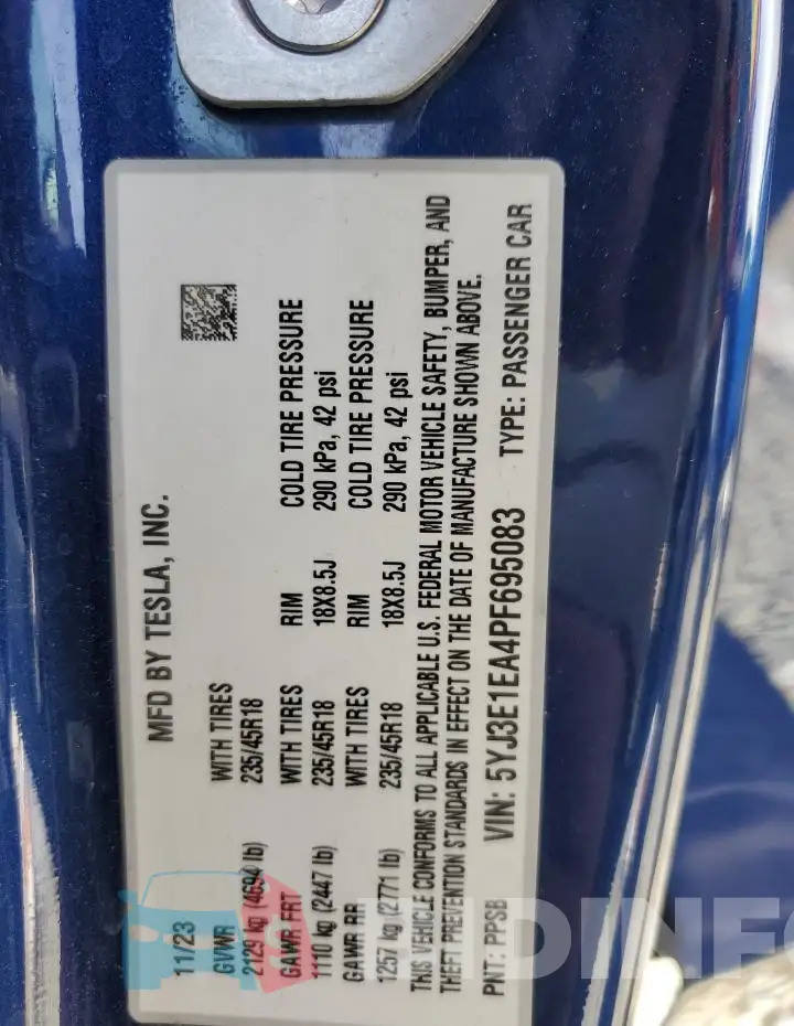 5YJ3E1EA4PF695083 Photo# 13
