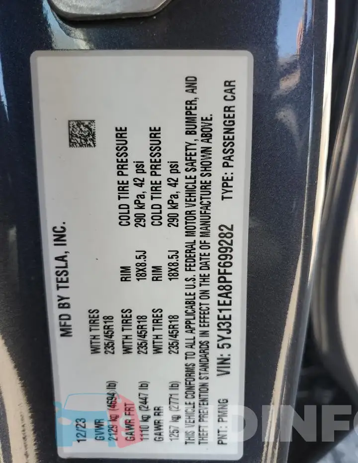 5YJ3E1EA8PF699282 Photo# 13
