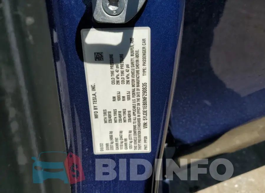 5YJ3E1EB8NF290835 Photo# 12