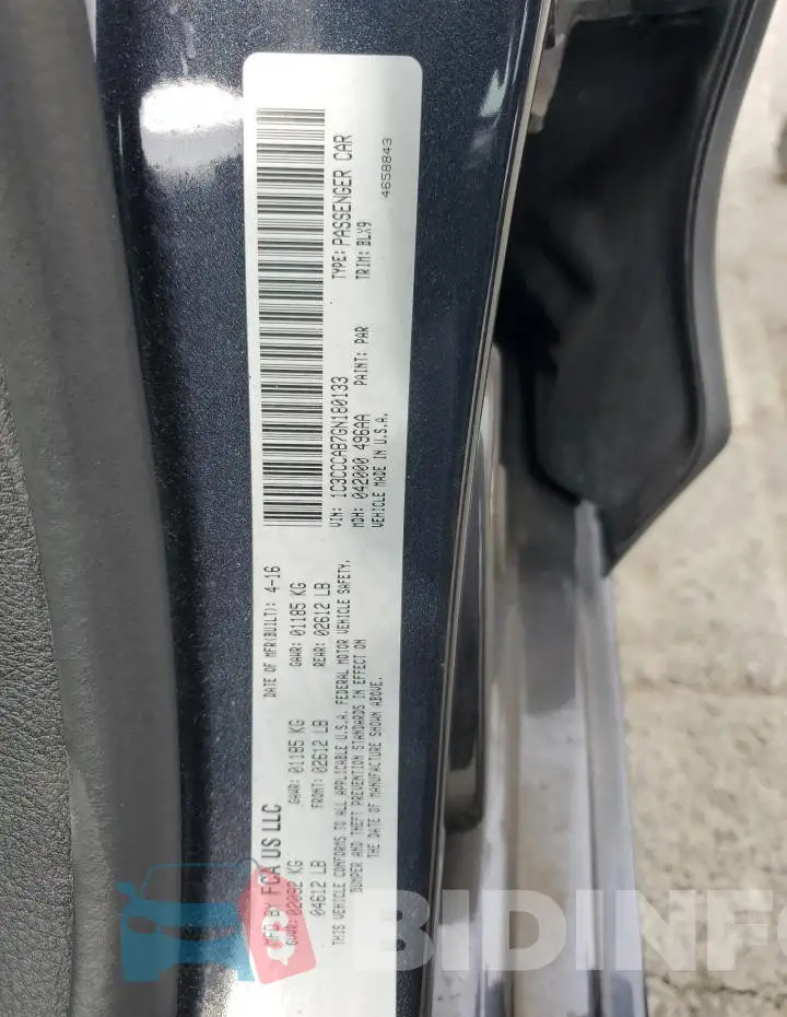 1C3CCCAB7GN180133 Photo# 12