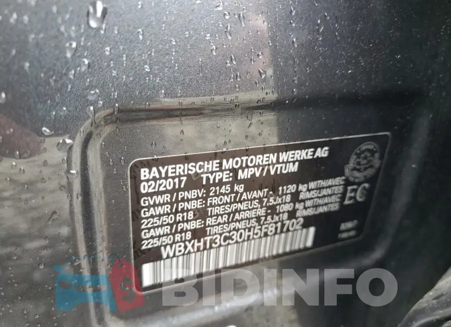 WBXHT3C30H5F81702 Photo# 13