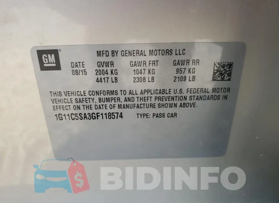 1G11C5SA3GF118574 Photo# 12