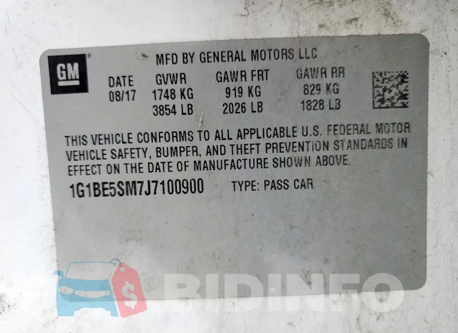 1G1BE5SM7J7100900 Photo# 12