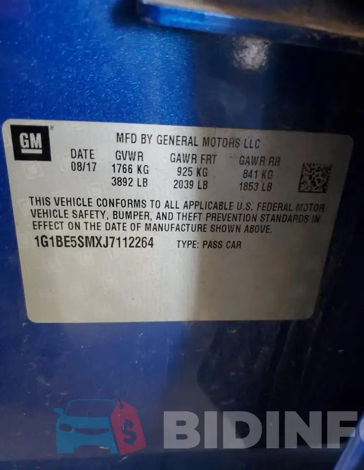 1G1BE5SMXJ7112264 Photo# 12