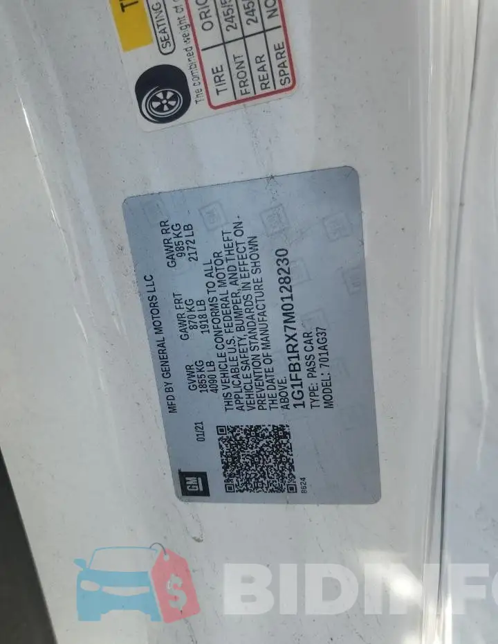 1G1FB1RX7M0128230 Photo# 13