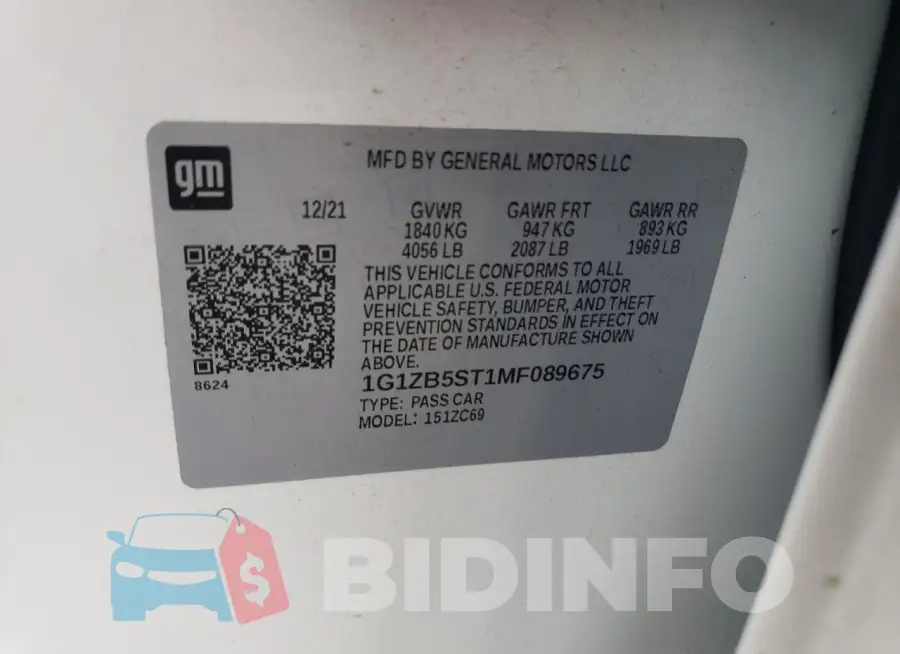 1G1ZB5ST1MF089675 Photo# 12