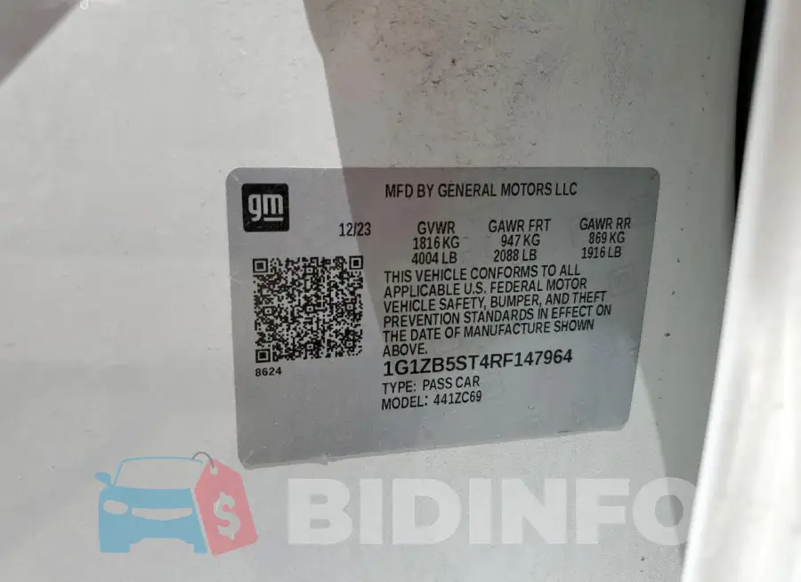 1G1ZB5ST4RF147964 Photo# 13