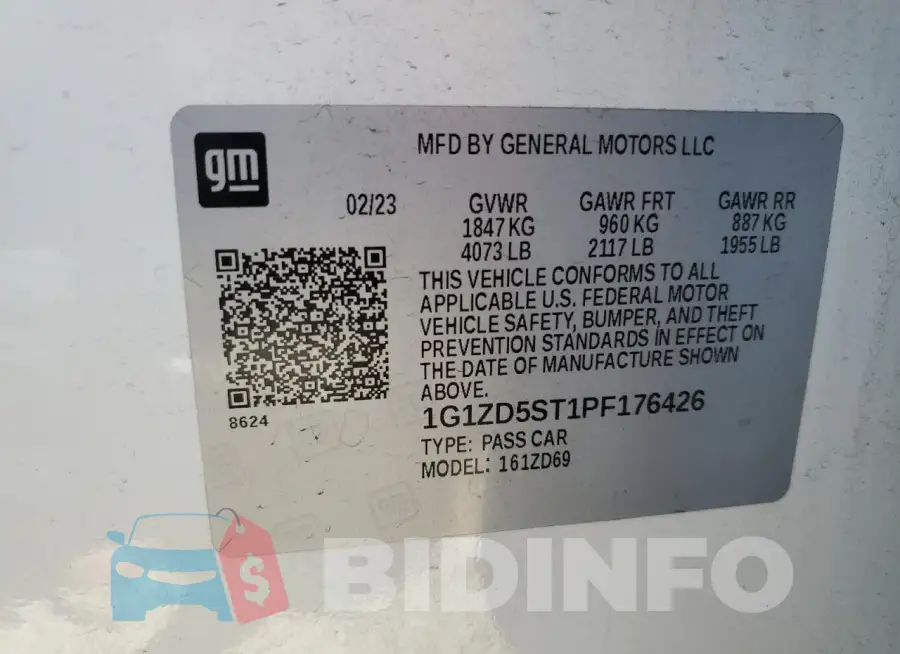 1G1ZD5ST1PF176426 Photo# 12
