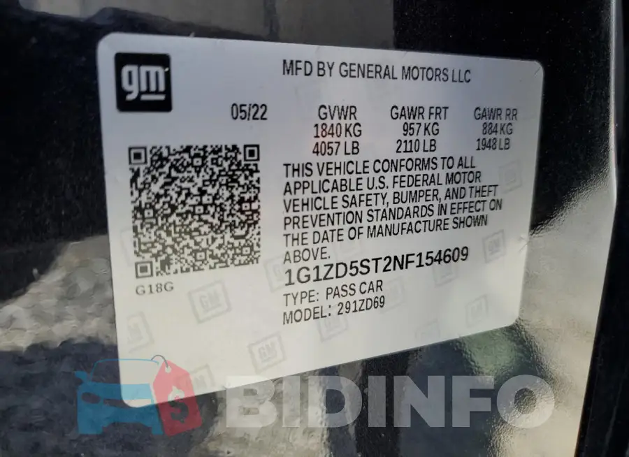 1G1ZD5ST2NF154609 Photo# 12