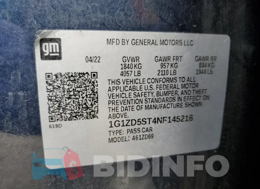 1G1ZD5ST4NF145216 Photo# 12