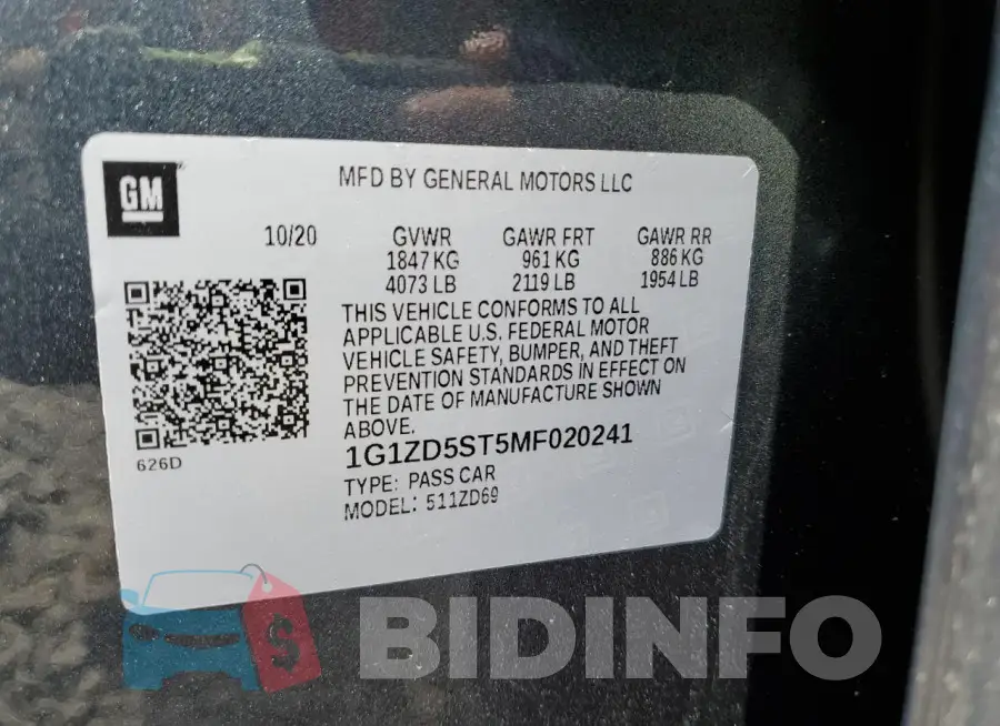 1G1ZD5ST5MF020241 Photo# 12