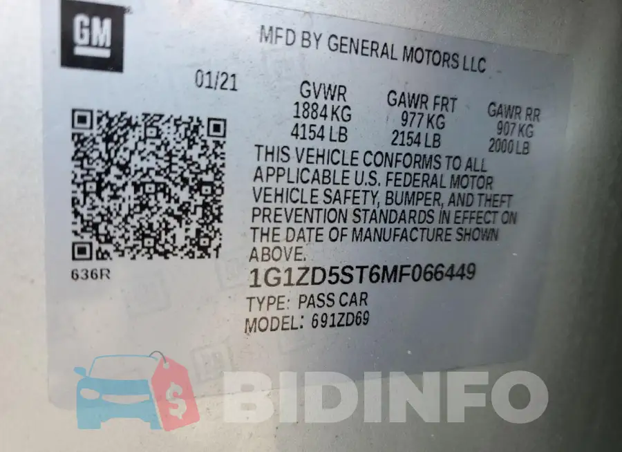 1G1ZD5ST6MF066449 Photo# 13