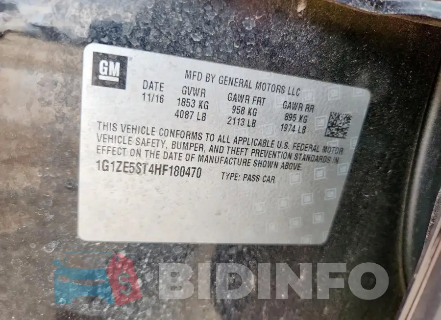 1G1ZE5ST4HF180470 Photo# 13