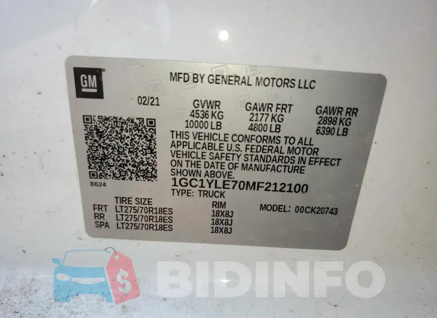 1GC1YLE70MF212100 Photo# 12