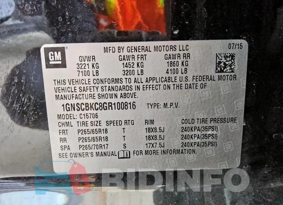 1GNSCBKC8GR100816 Photo# 13