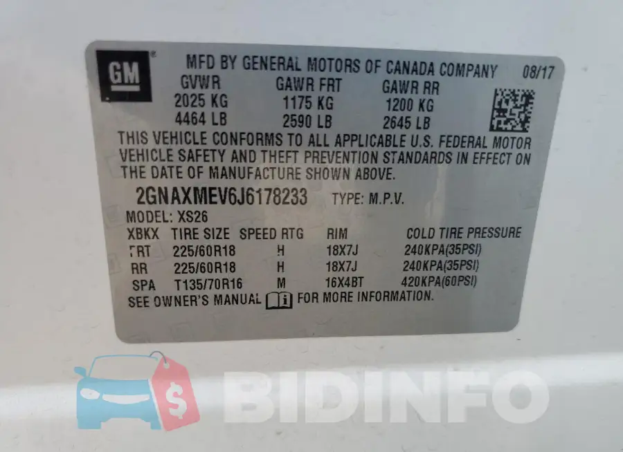2GNAXMEV6J6178233 Photo# 13