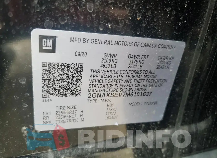 2GNAXSEV7M6101637 Photo# 13