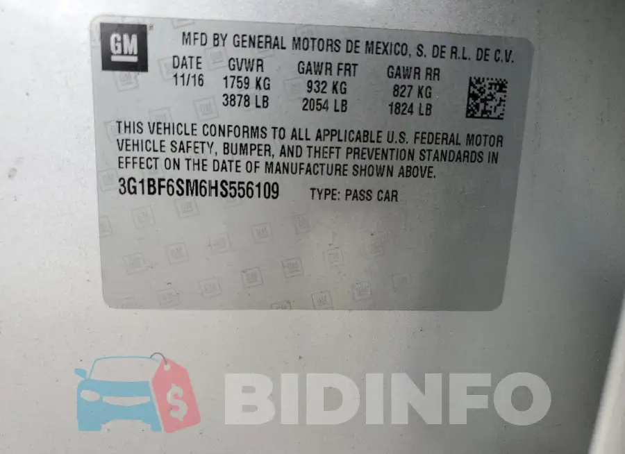 3G1BF6SM6HS556109 Photo# 12