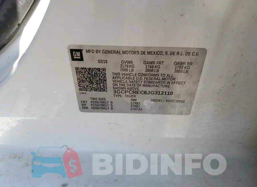 3GCPCREC6JG312110 Photo# 12