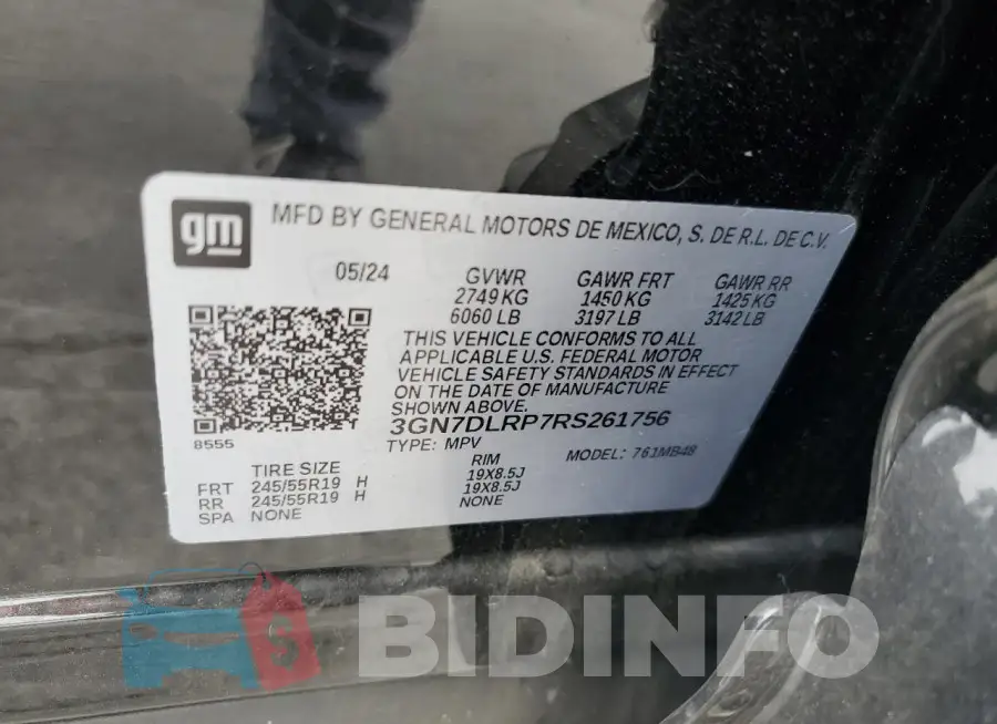 3GN7DLRP7RS261756 Photo# 14