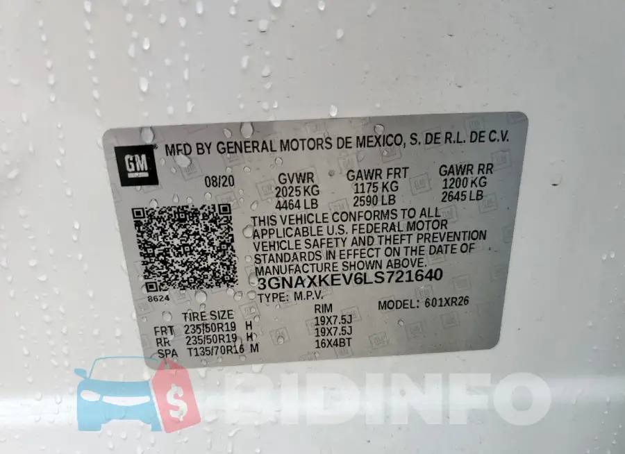 3GNAXKEV6LS721640 Photo# 13