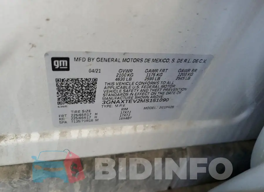 3GNAXTEV2MS161090 Photo# 13