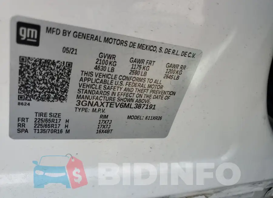 3GNAXTEV6ML387191 Photo# 13