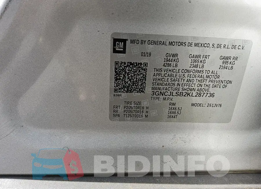 3GNCJLSB2KL287736 Photo# 13