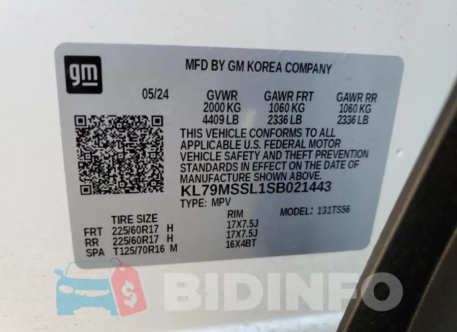 KL79MSSL1SB021443 Photo# 14