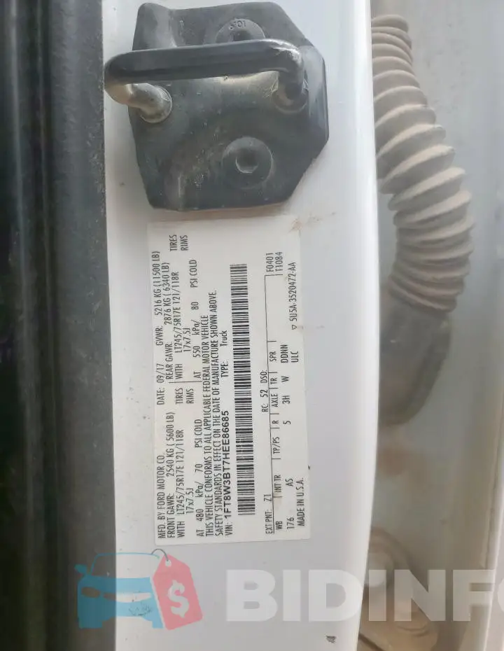 1FT8W3BT7HEE86685 Photo# 12