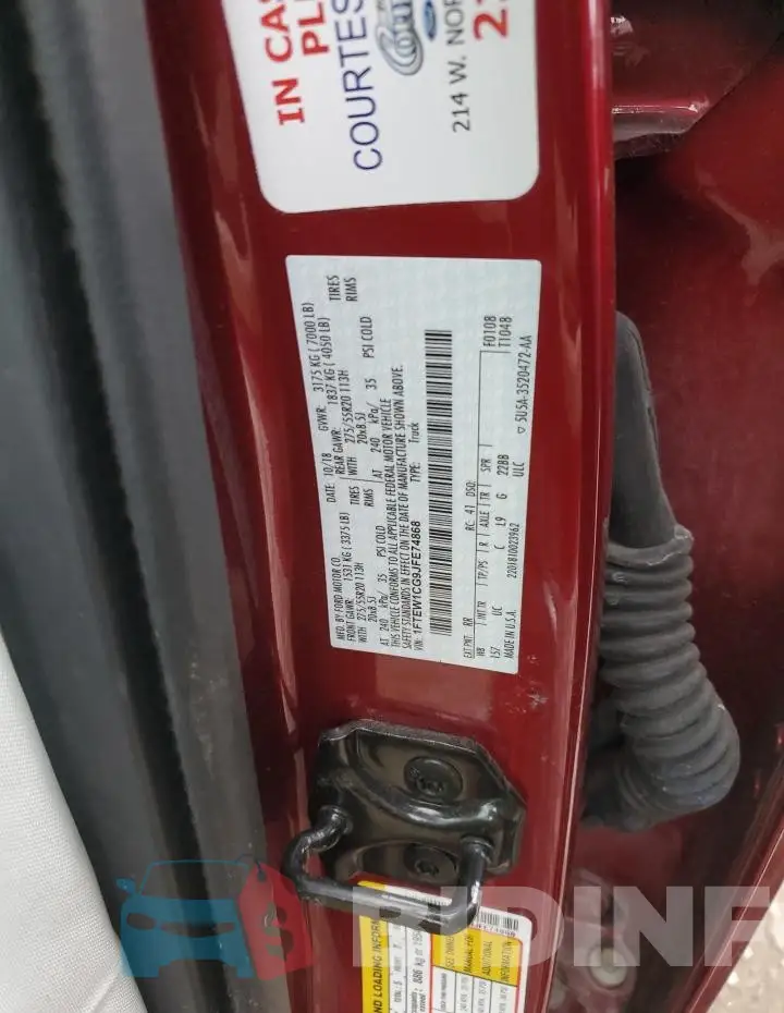1FTEW1CG9JFE74868 Photo# 12