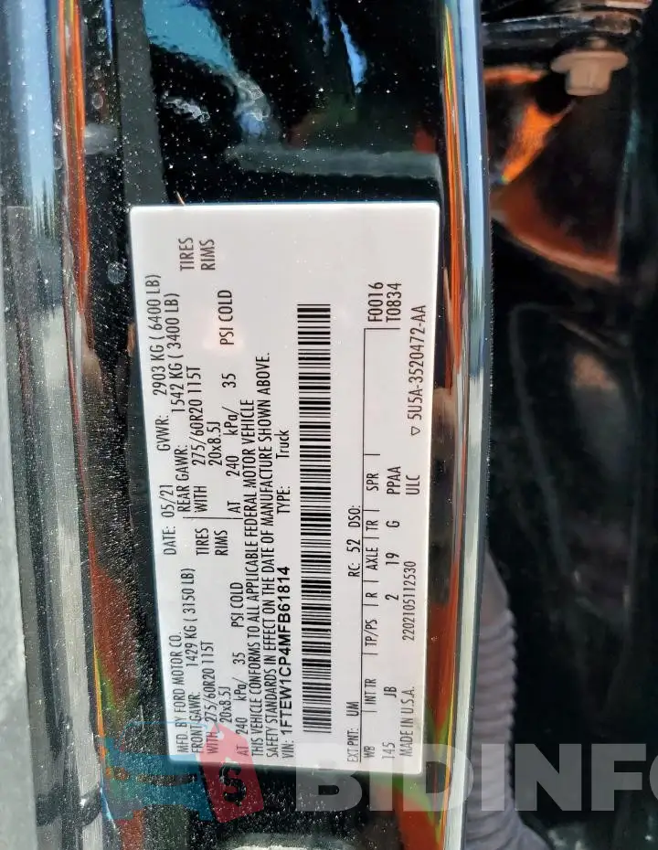 1FTEW1CP4MFB61814 Photo# 12