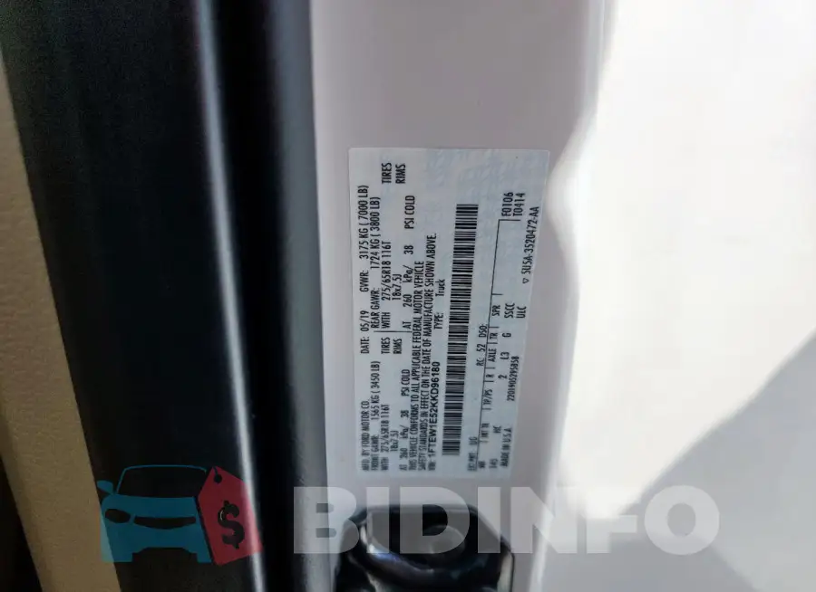 1FTEW1E52KKD96180 Photo# 12