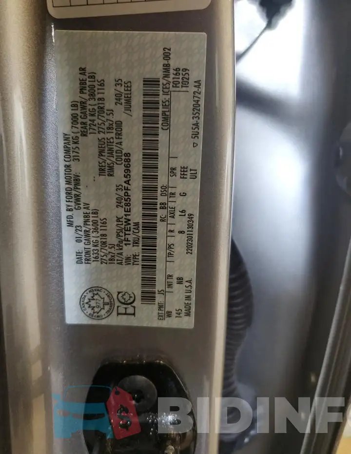 1FTEW1E85PFA59688 Photo# 12