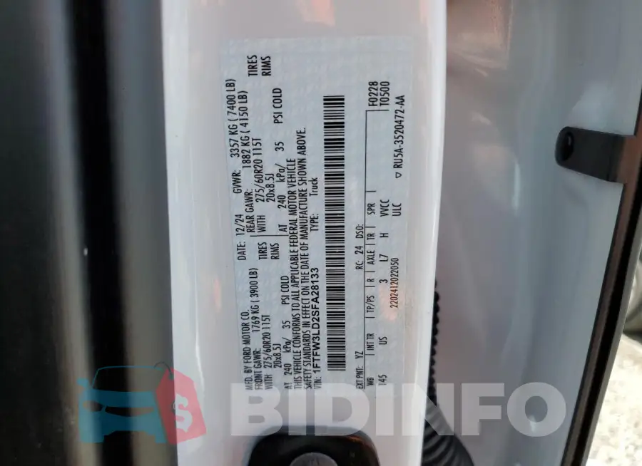 1FTFW3LD2SFA28133 Photo# 12
