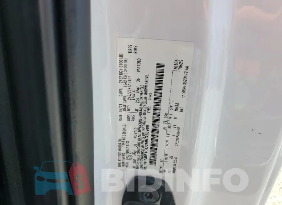 1FTMF1CB3MKD58965 Photo# 12