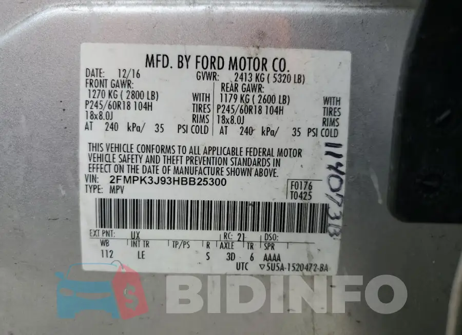 2FMPK3J93HBB25300 Photo# 13