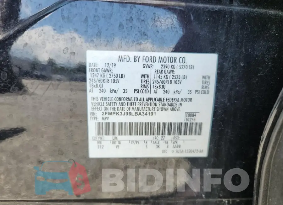 2FMPK3J96LBA34191 Photo# 13