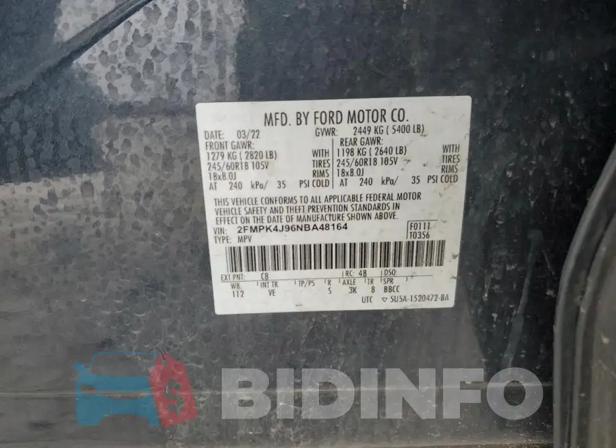 2FMPK4J96NBA48164 Photo# 13
